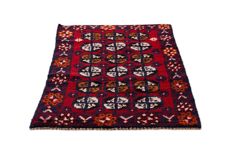 Detail image of 2' 11 x 4' 7 Hand Knotted Balouch Persian Wool Rug