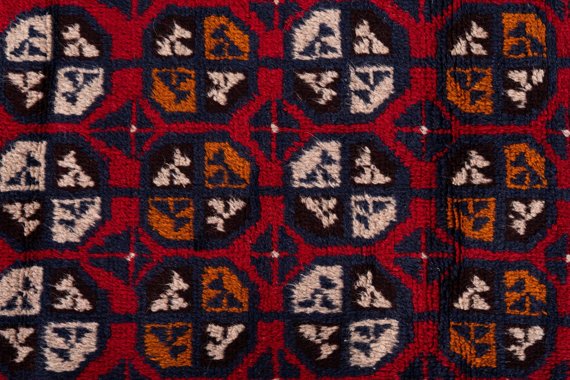 2' 11 x 4' 7 Hand Knotted Balouch Persian Wool Rug