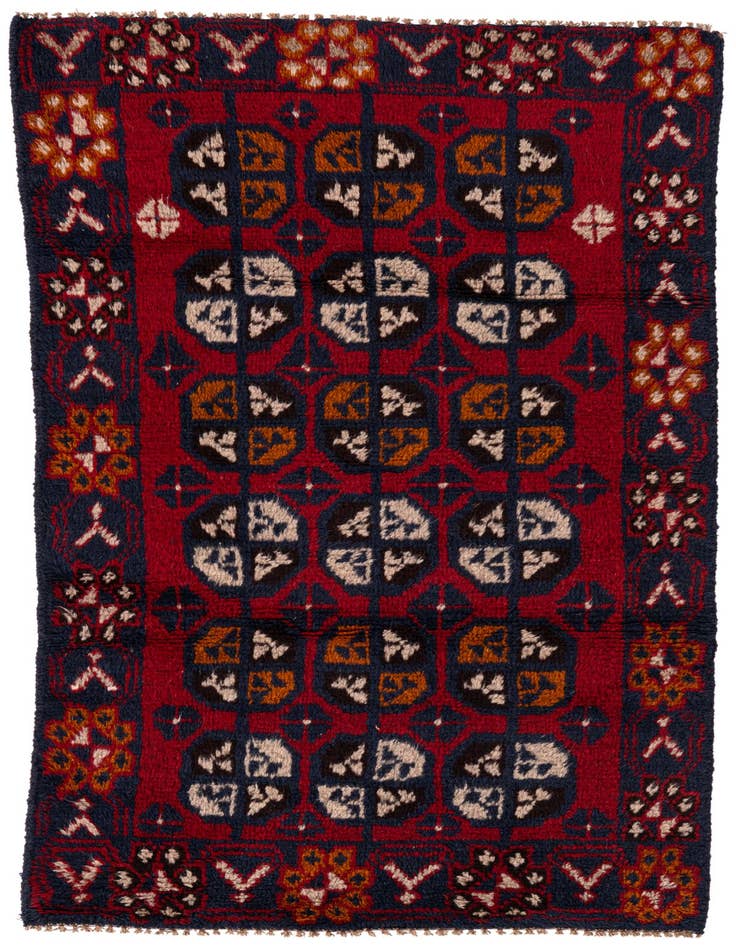 Detail image of 2' 11 x 4' 7 Hand Knotted Balouch Persian Wool Rug