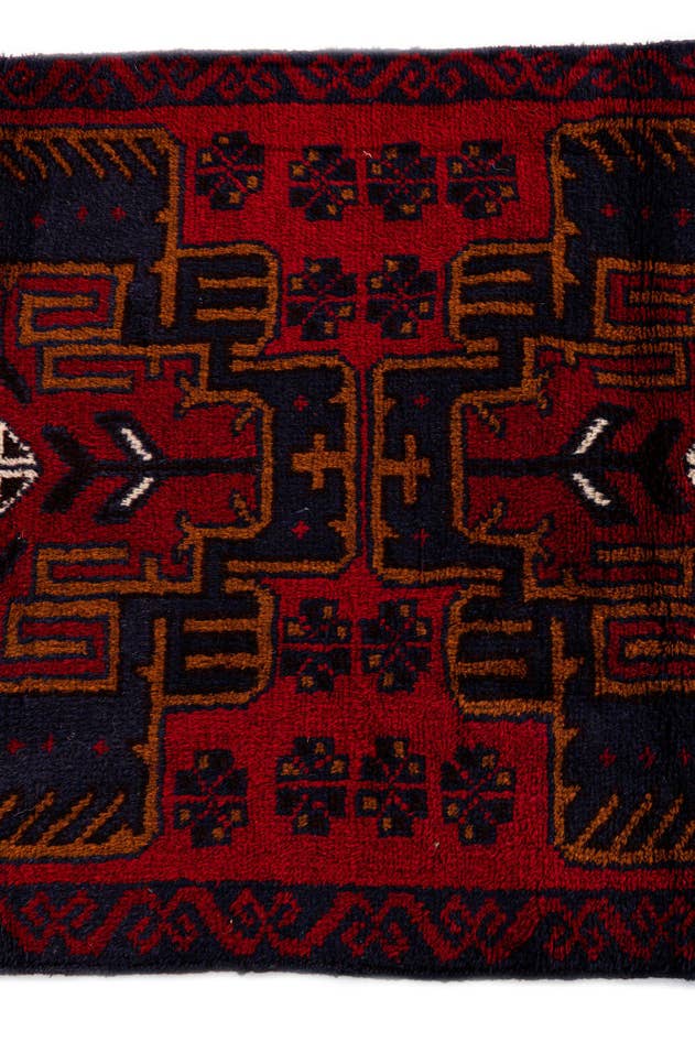 Detail image of 2' 9 x 4' 7 Hand Knotted Balouch Persian Wool Rug
