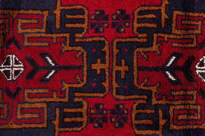 2' 9 x 4' 7 Hand Knotted Balouch Persian Wool Rug