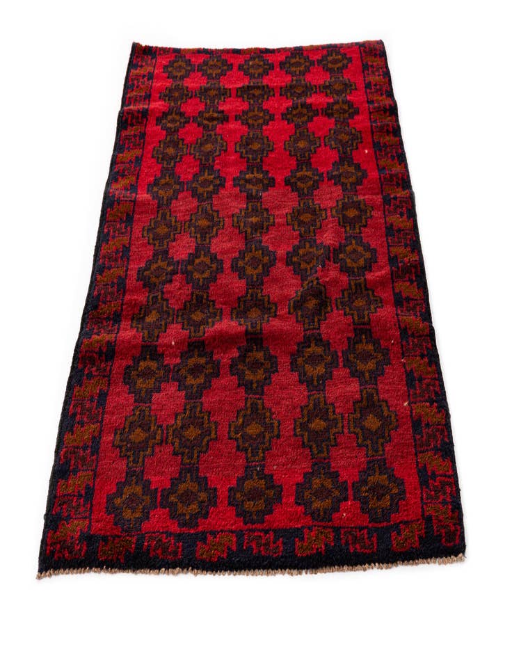 Detail image of 2' 10 x 4' 8 Hand Knotted Balouch Persian Wool Rug