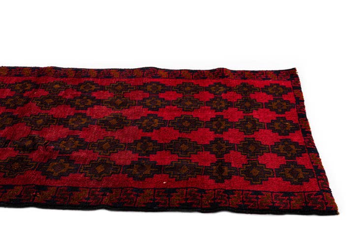 Detail image of 2' 10 x 4' 8 Hand Knotted Balouch Persian Wool Rug