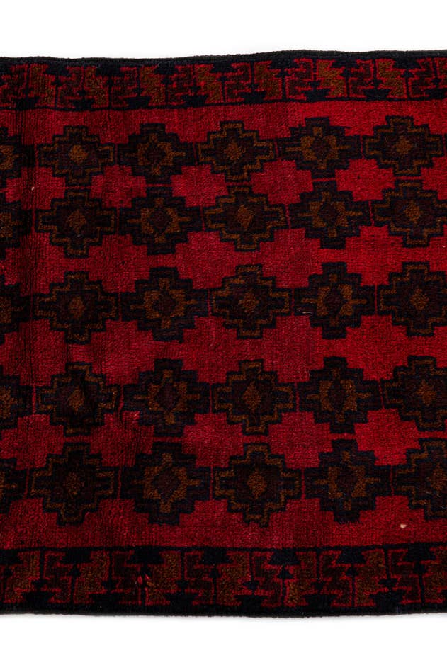 Detail image of 2' 10 x 4' 8 Hand Knotted Balouch Persian Wool Rug