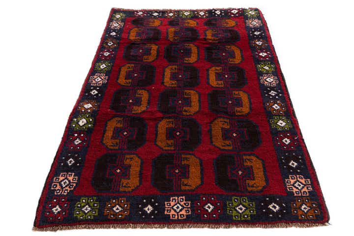 2' 9 x 4' 10 Hand Knotted Balouch Persian Wool Rug