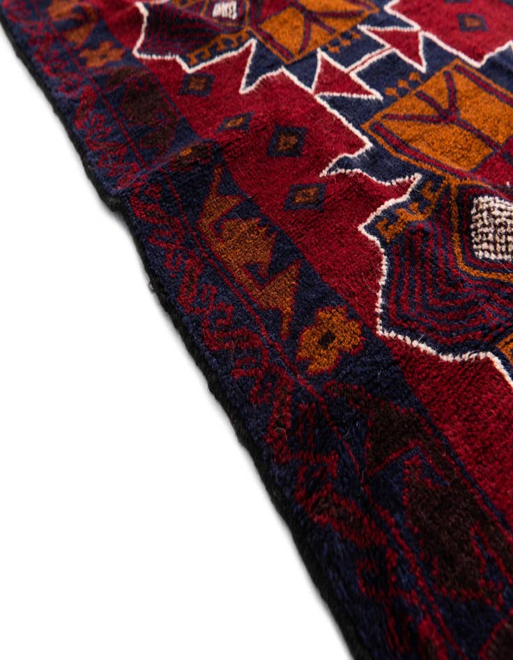 Detail image of 3' x 4' 7 Hand Knotted Balouch Persian Wool Rug