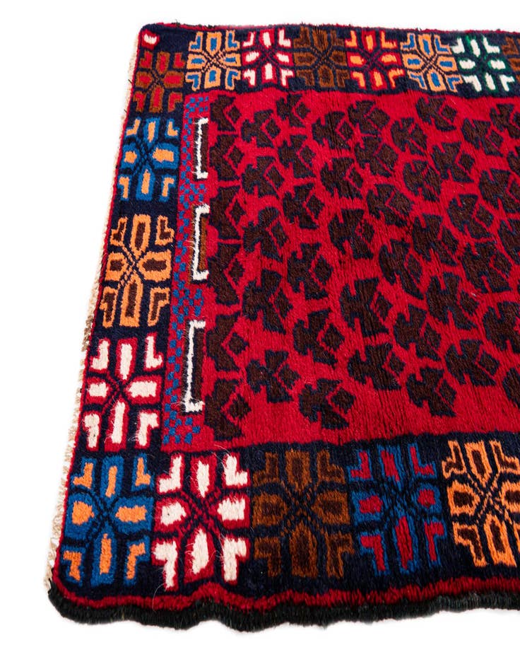 Detail image of 2' 10 x 4' 8  Hand Knotted Balouch Persian Wool Rug