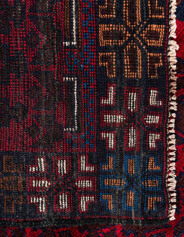 Detail image of 2' 10 x 4' 8  Hand Knotted Balouch Persian Wool Rug