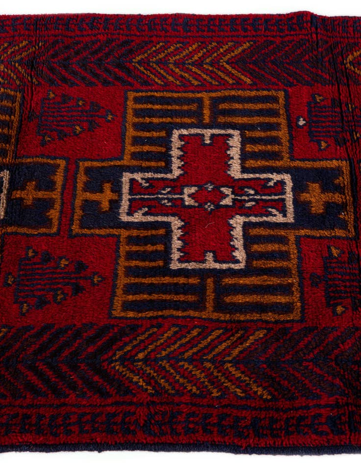 Detail image of 2' 10 x 4' 7 Hand Knotted Balouch Persian Wool Rug