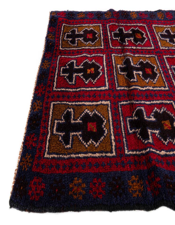 Detail image of 3' x 4' 7  Hand Knotted Balouch Persian Wool Rug