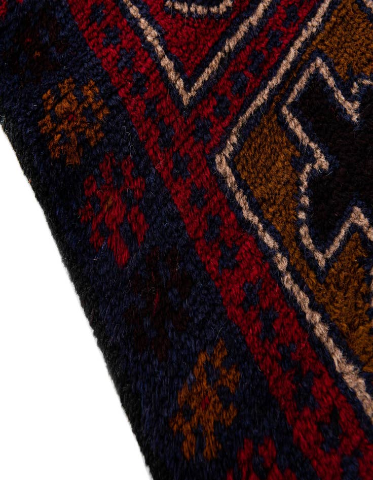 Detail image of 3' x 4' 7  Hand Knotted Balouch Persian Wool Rug