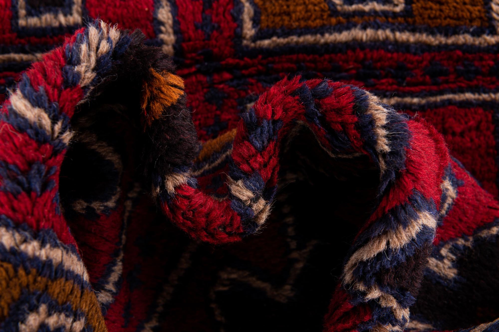 3' x 4' 7 Hand Knotted Balouch Persian Wool Rug