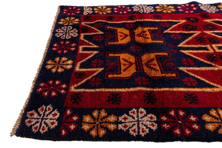 2' 10 x 4' 6 Hand Knotted Balouch Persian Wool Rug