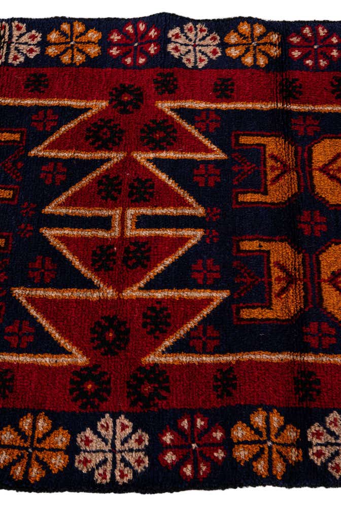 2' 10 x 4' 6 Hand Knotted Balouch Persian Wool Rug