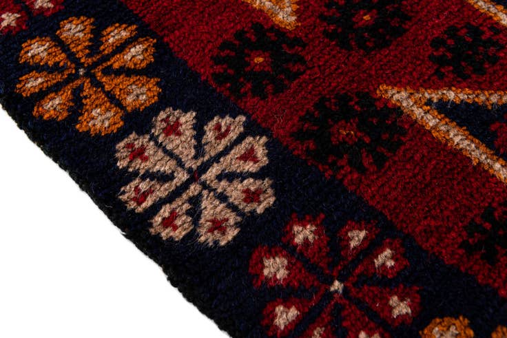 Detail image of 2' 10 x 4' 6 Hand Knotted Balouch Persian Wool Rug