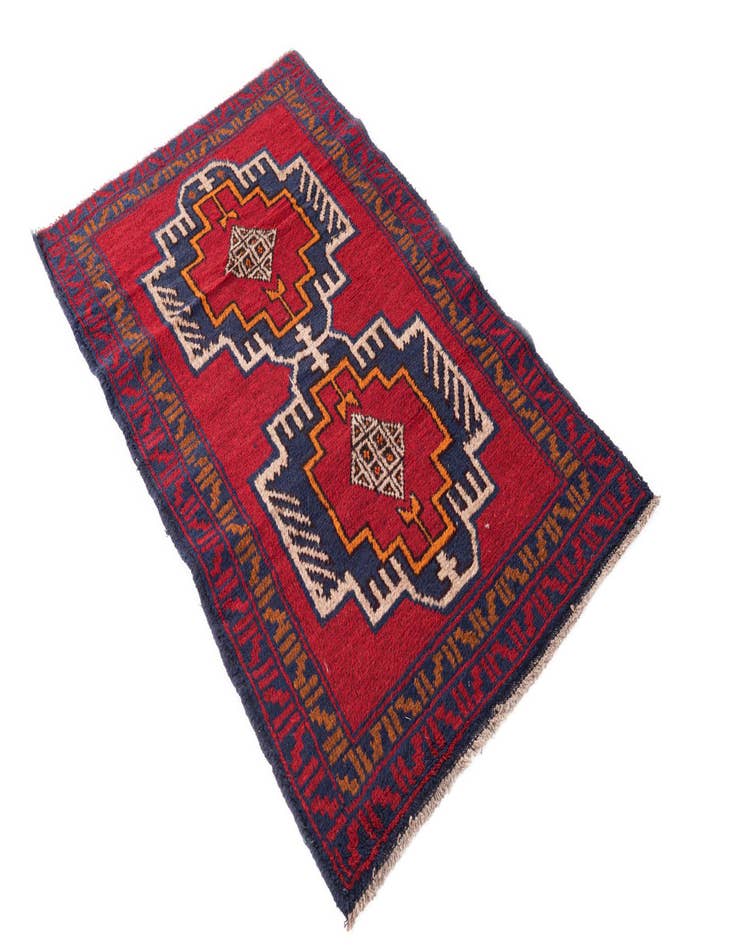 Detail image of 2' 10 x 4' 7  Hand Knotted Balouch Persian Wool Rug