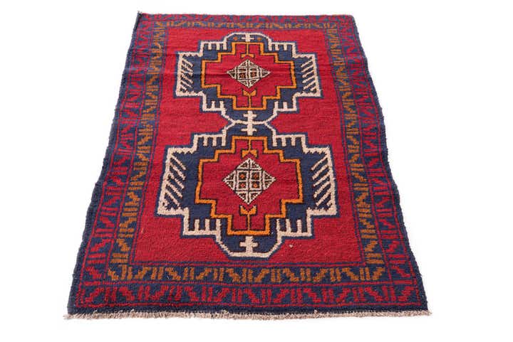 2' 10 x 4' 7 Hand Knotted Balouch Persian Wool Rug
