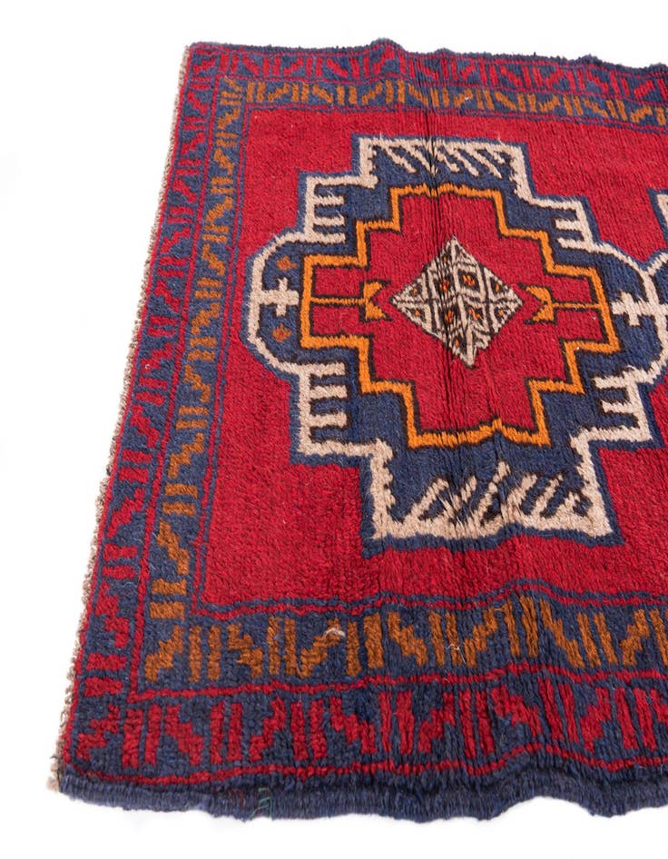 Detail image of 2' 10 x 4' 7  Hand Knotted Balouch Persian Wool Rug