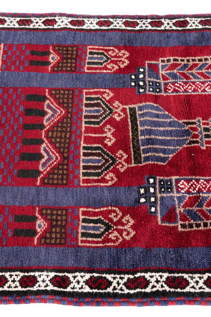 2' 11 x 4' 8 Hand Knotted Balouch Persian Wool Rug