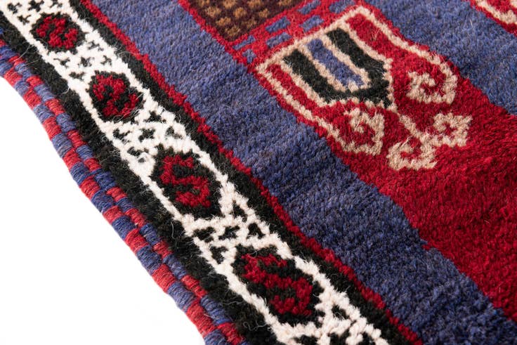 Detail image of 2' 11 x 4' 8 Hand Knotted Balouch Persian Wool Rug