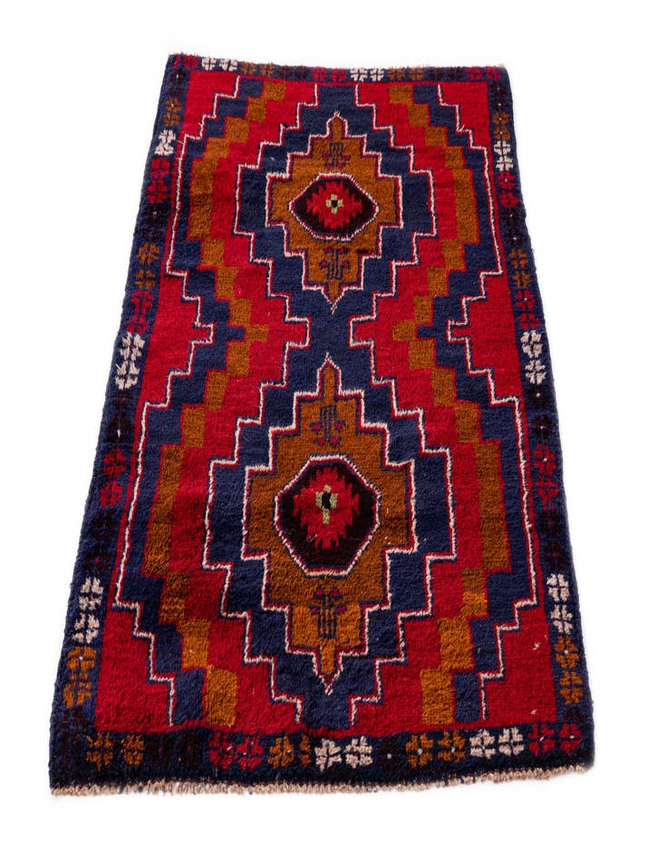 Detail image of 2' 10 x 4' 6  Hand Knotted Balouch Persian Wool Rug