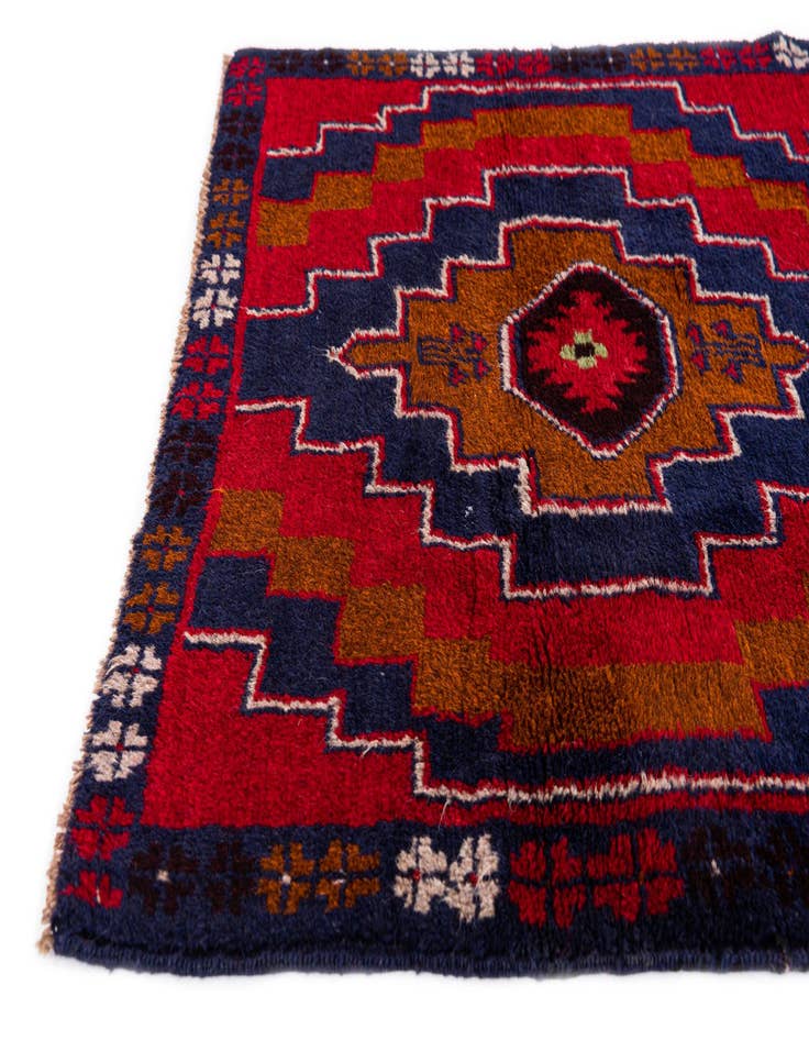 Detail image of 2' 10 x 4' 6  Hand Knotted Balouch Persian Wool Rug