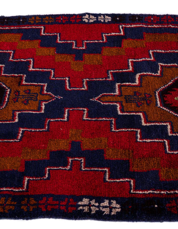 Detail image of 2' 10 x 4' 6  Hand Knotted Balouch Persian Wool Rug