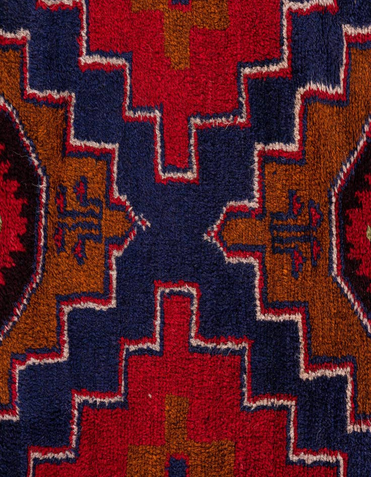 Detail image of 2' 10 x 4' 6  Hand Knotted Balouch Persian Wool Rug