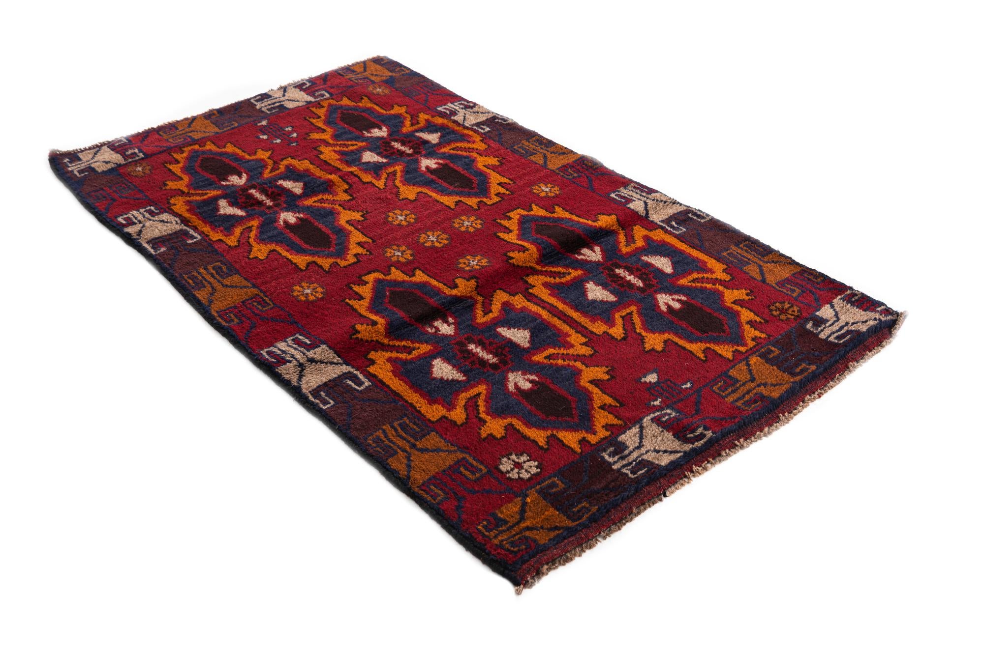 2' 10 x 4' 8 Hand Knotted Balouch Persian Wool Rug