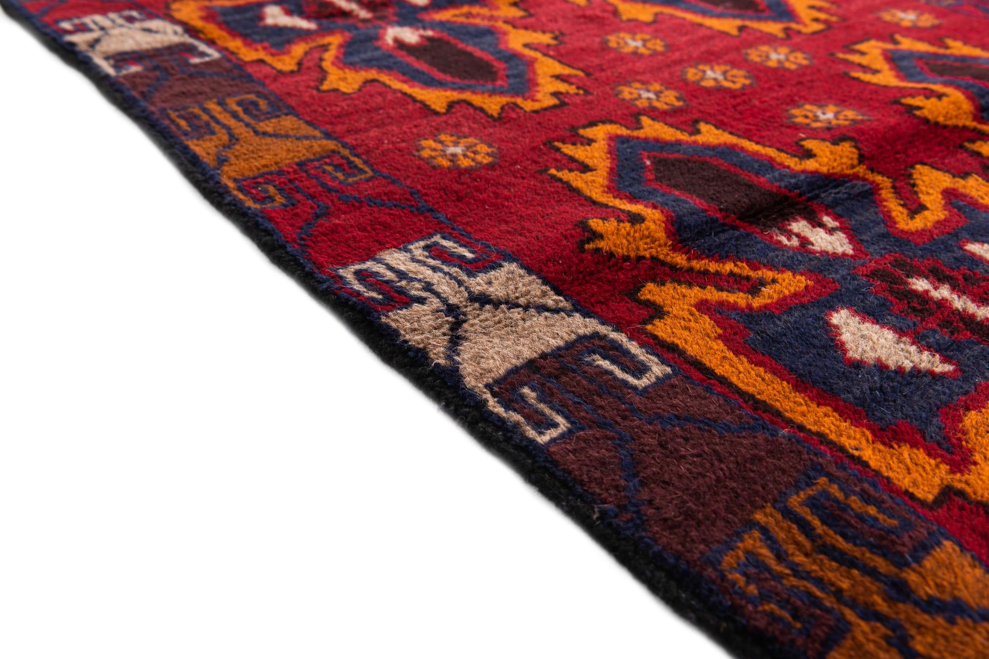 2' 10 x 4' 8 Hand Knotted Balouch Persian Wool Rug