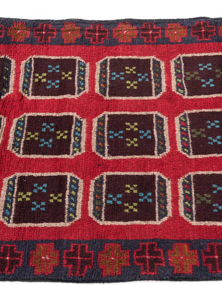 Detail image of 2' 10 x 4' 5 Hand Knotted Balouch Persian Wool Rug