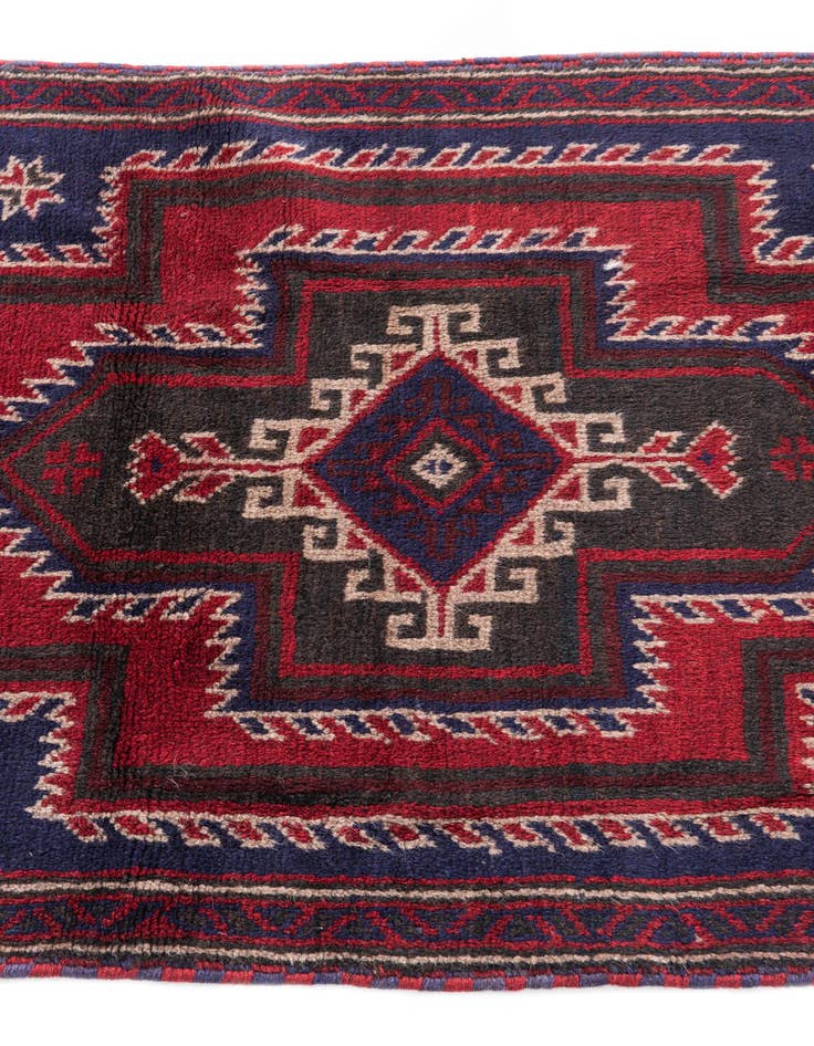 Detail image of 2' 10 x 4' 9 Hand Knotted Balouch Persian Wool Rug
