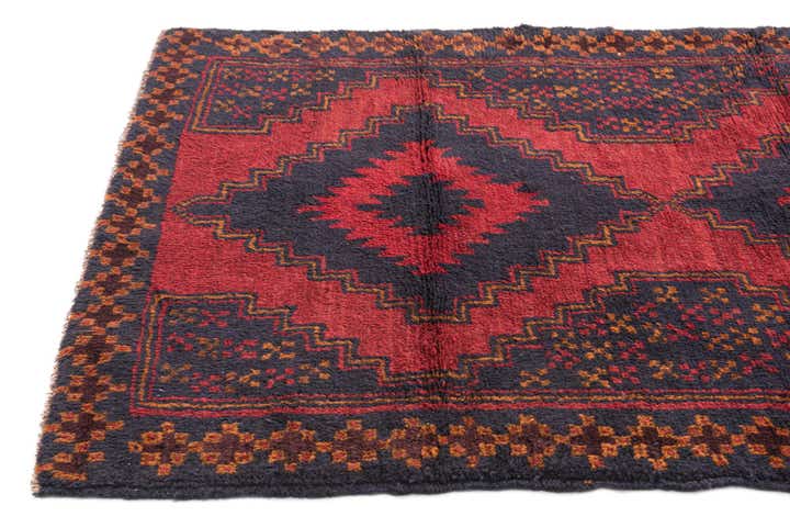 3' x 4' 6 Hand Knotted Balouch Persian Wool Rug