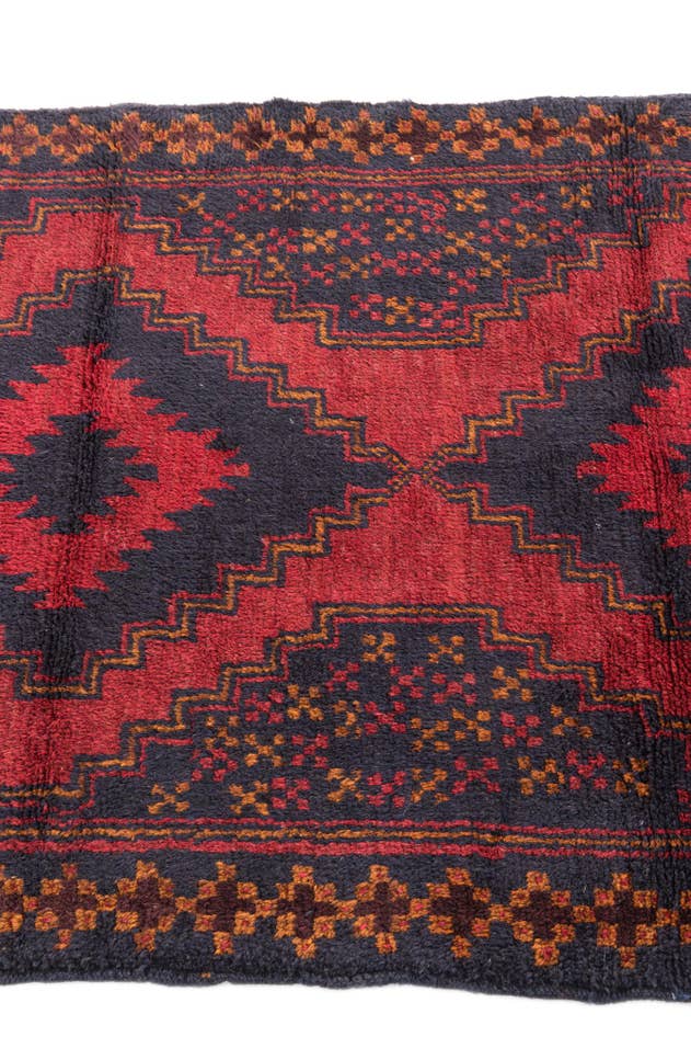 Detail image of 3' x 4' 6 Hand Knotted Balouch Persian Wool Rug