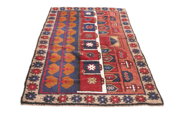 3' x 4' 7 Hand Knotted Balouch Persian Wool Rug