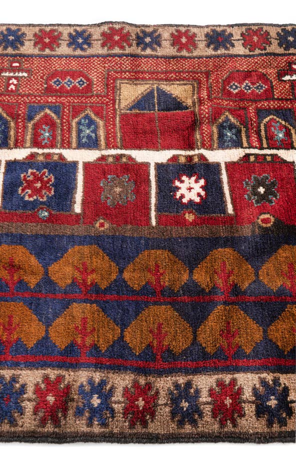 Detail image of 3' x 4' 7 Hand Knotted Balouch Persian Wool Rug