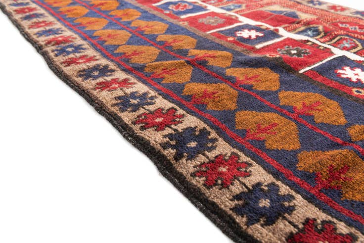 Detail image of 3' x 4' 7 Hand Knotted Balouch Persian Wool Rug
