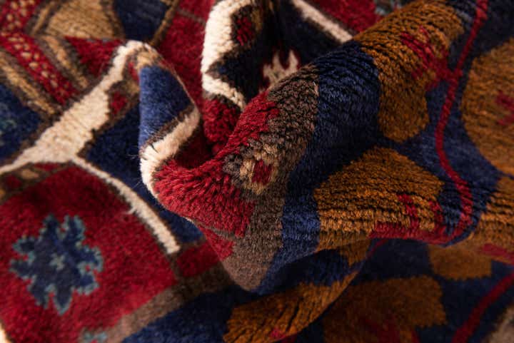 3' x 4' 7 Hand Knotted Balouch Persian Wool Rug