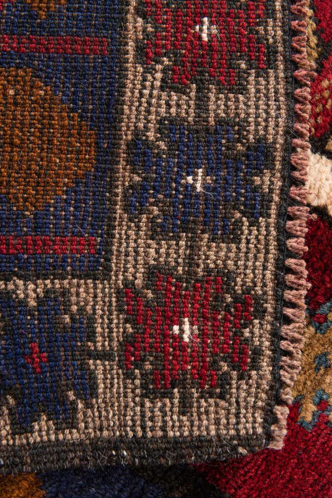 3' x 4' 7 Hand Knotted Balouch Persian Wool Rug