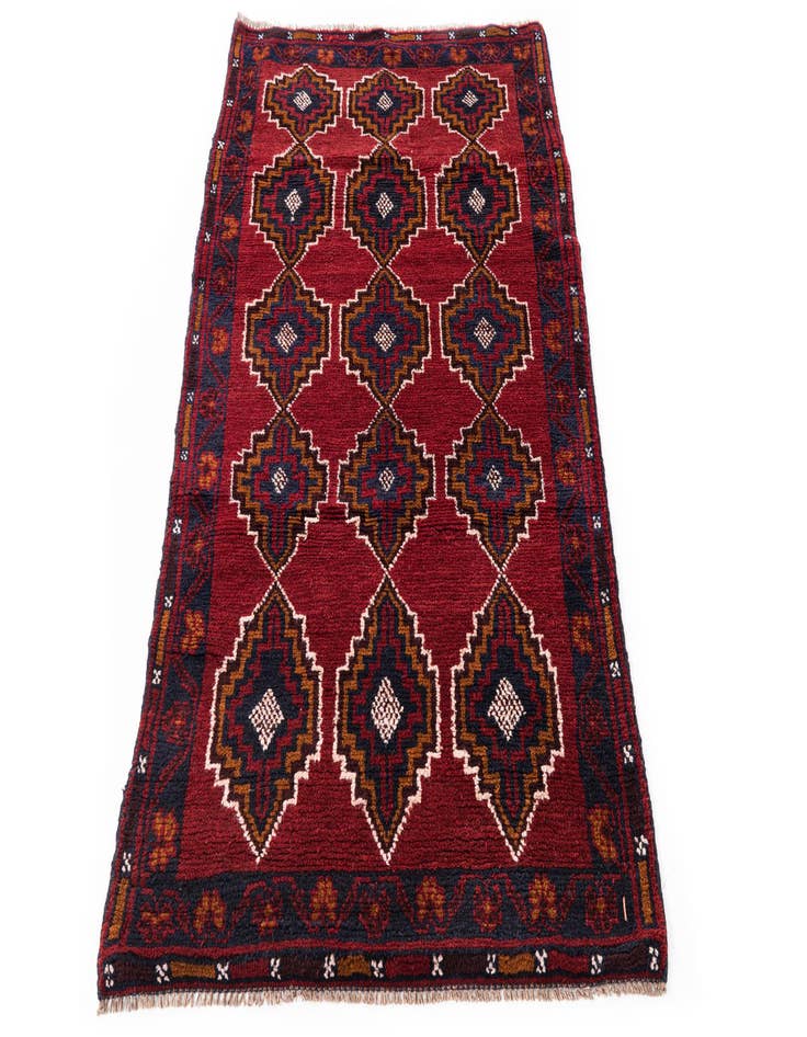 Detail image of 2' 9 x 4' 9  Hand Knotted Balouch Persian Wool Rug