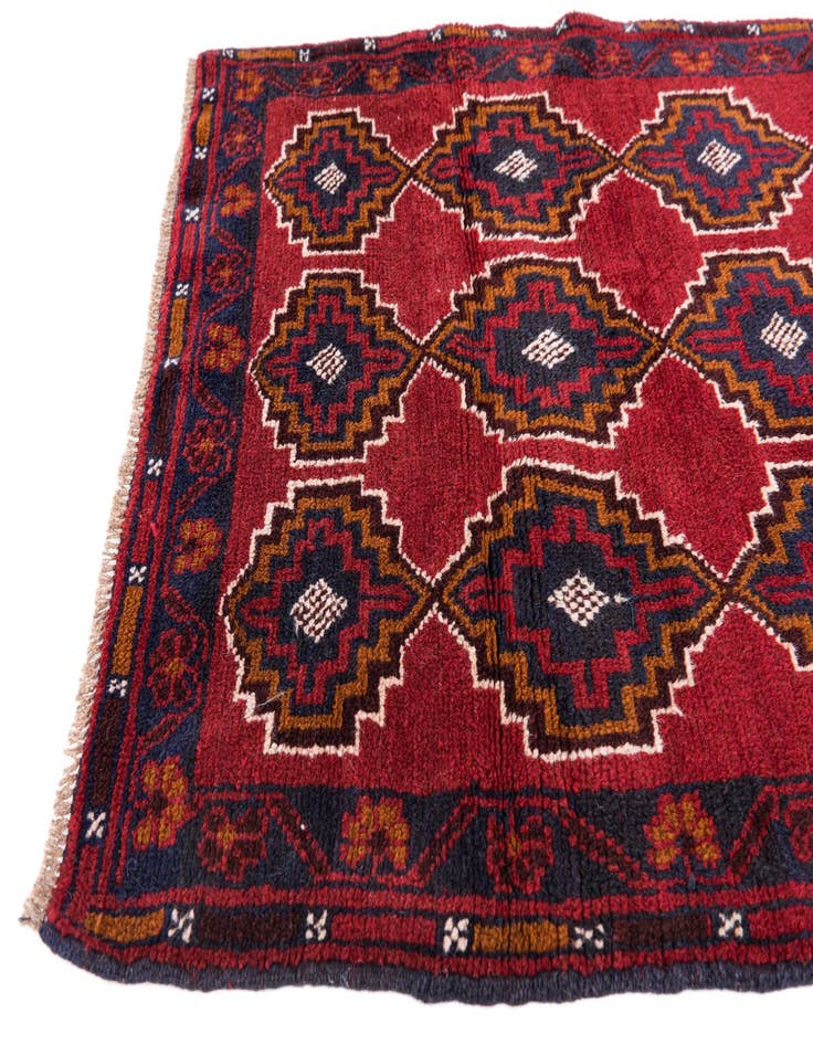 Detail image of 2' 9 x 4' 9  Hand Knotted Balouch Persian Wool Rug