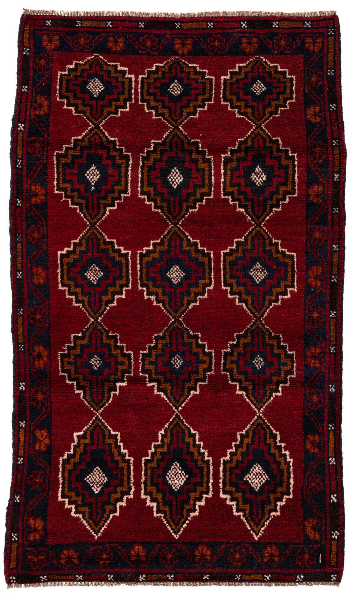 2' 9 x 4' 9 Hand Knotted Balouch Persian Wool Rug