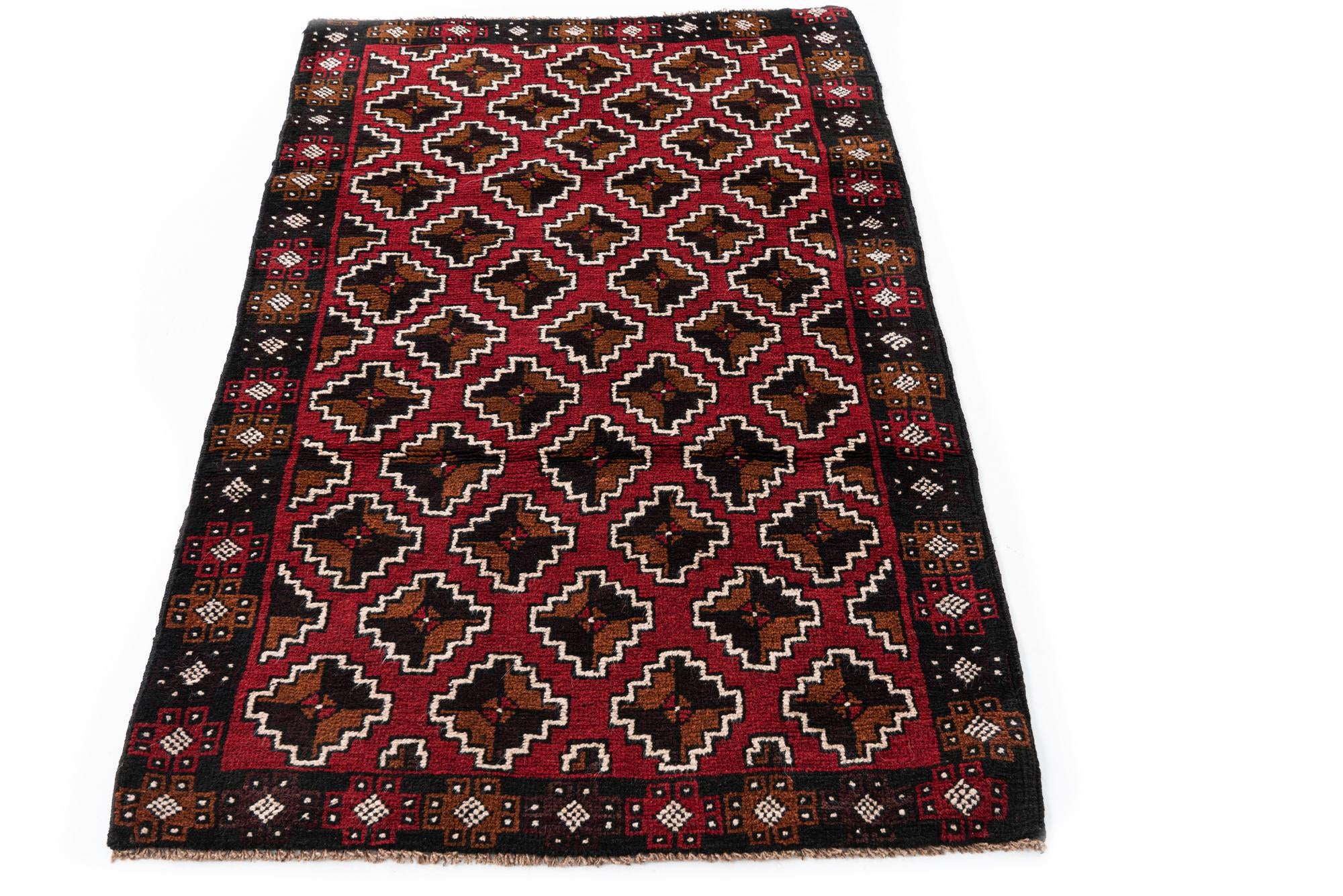 2' 9 x 4' 8 Hand Knotted Balouch Persian Wool Rug