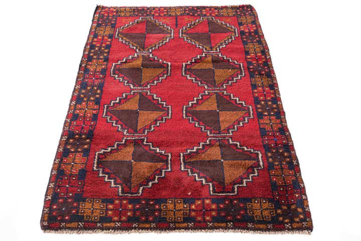 2' 11 x 4' 6 Hand Knotted Balouch Persian Wool Rug