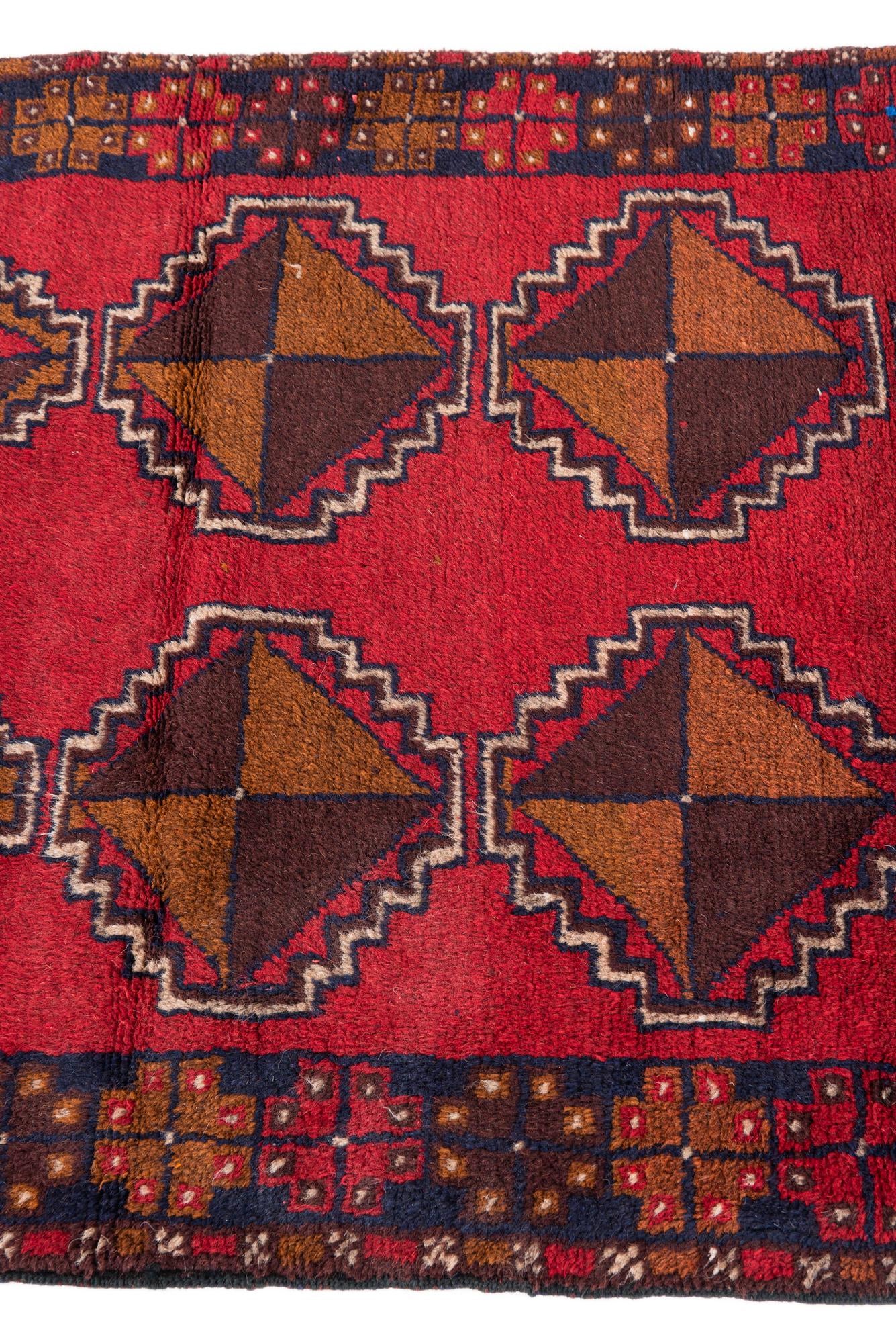 2' 11 x 4' 6 Hand Knotted Balouch Persian Wool Rug