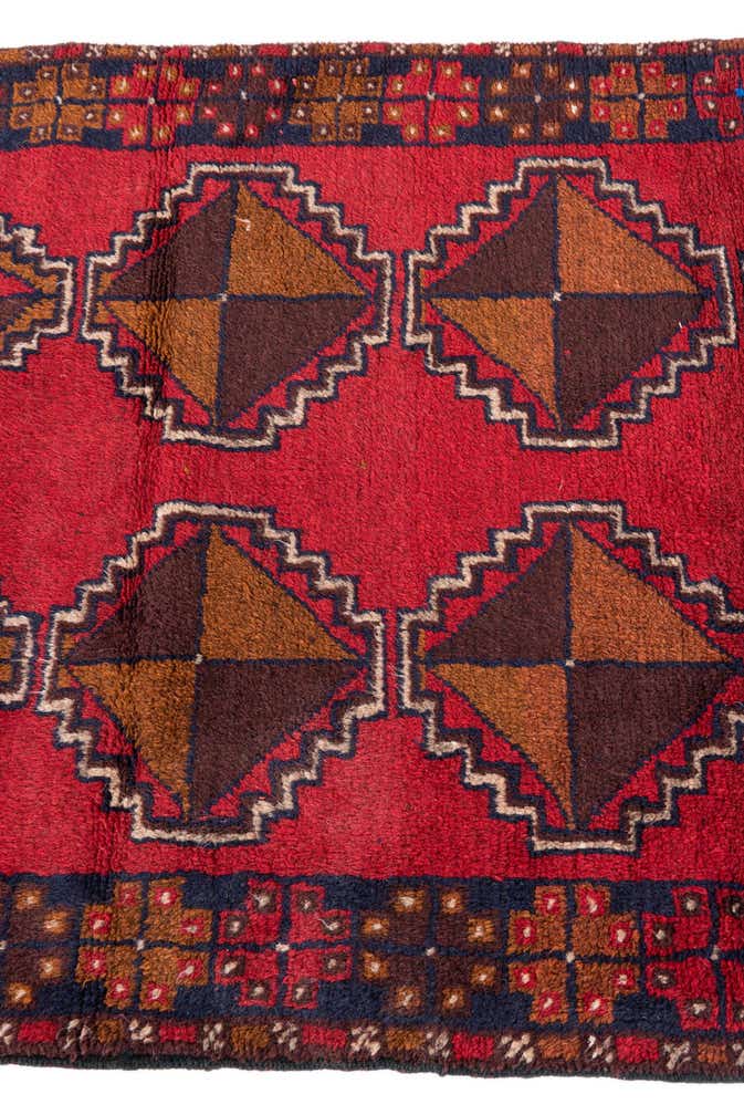 2' 11 x 4' 6 Hand Knotted Balouch Persian Wool Rug