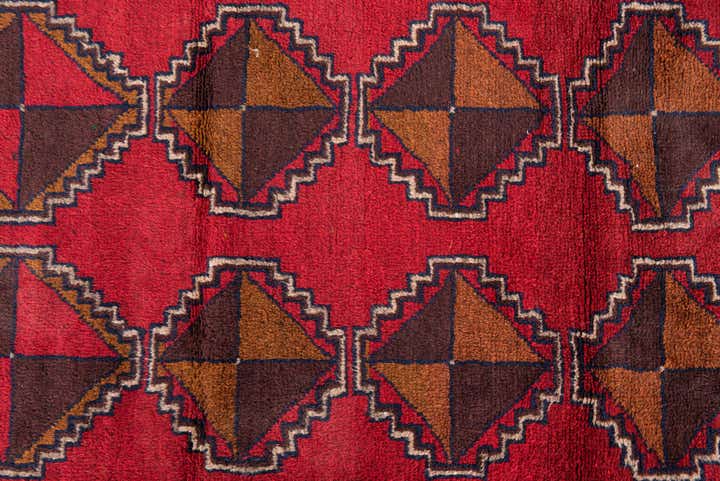 2' 11 x 4' 6 Hand Knotted Balouch Persian Wool Rug