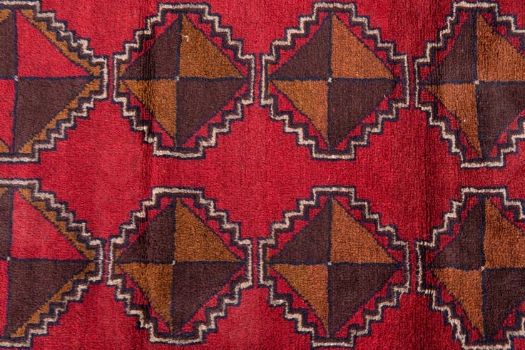 Detail image of 2' 11 x 4' 6 Hand Knotted Balouch Persian Wool Rug