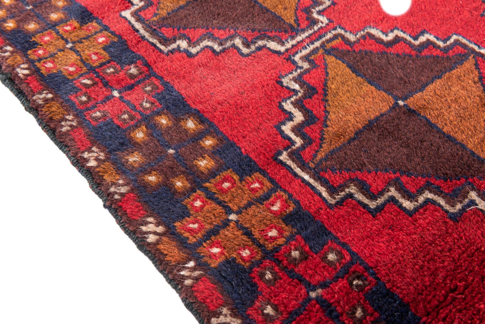 2' 11 x 4' 6 Hand Knotted Balouch Persian Wool Rug
