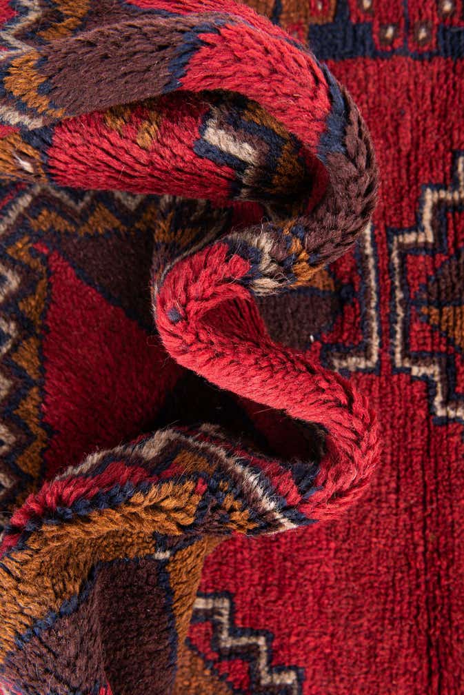 2' 11 x 4' 6 Hand Knotted Balouch Persian Wool Rug